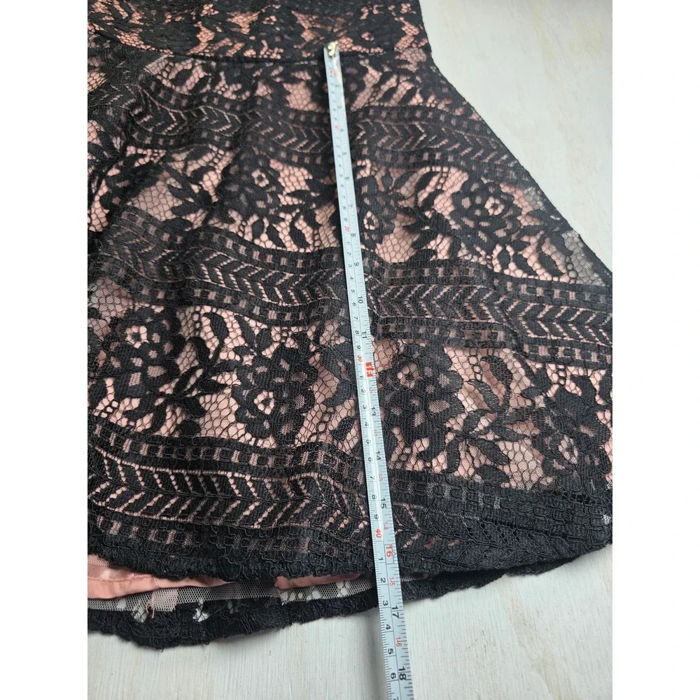 The Childrens Place Girls Black Lace Pink Satin Fit Flare Dress 14 Boho Classic